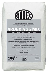 ARDEX A 35 MIX - Pre-Blended Ultra Rapid Drying Cement for Internal Screeds